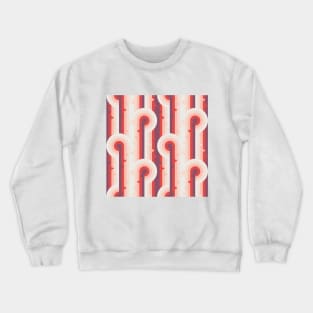 Vertical stripes, triangles and circles pattern Crewneck Sweatshirt